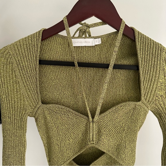 Simkhai Simkhai Alexia Compact Rib Sweetheart Sz XS - Picture 4 of 10